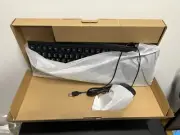 Wired - USB QWERTY Keyboard and Mouse