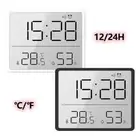 LCD Digital Wall Clock Desktop Clock With Temperature Humidity Alarm Clock AU