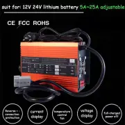 12V 24V 14.6V 16.8V 29.2V 12.6V Li-ion Lifepo4 Lithium Battery 5~25AFast Charger