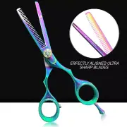 Hairdressing Barber Salon Scissors 5.5''Hair Thinning Multi Color Scissors Sharp