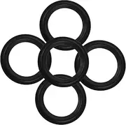 GLSTOY 5pcs Speaker Edge Replacement Rings Flat Design Rubber Surrounds Repair Rings for Professional and DIY Speaker Repairs