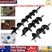 Post Hole Digger Auger 100mm 150mm 200mm X 800mm Ground Drill Cast steel bit NEW