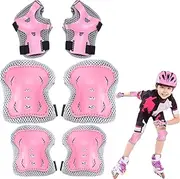 Kids Knee and Elbow Pads, Comfortable Kids Protective Gear Set, Flexible Protector for Outdoor Activities Cycling Rollerblading Scootering