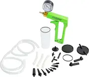 OEMTOOLS 25136 Automotive Tune-Up and Brake Bleed Kit w/Vacuum Gauge, No-Mess, No-Leak Brake Bleeder Kit Adapters, Green Hand Vacuum Tester, Durable and Easy-to-Use