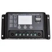 Acemor 12V/24V Solar Panel + Battery Regulator Charge Controller 20A PWM LCD USB