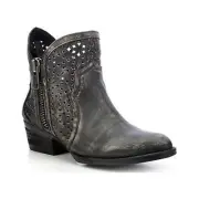 Corral Circle G LADIE'S GREY CUTOUT SHORTIE, LEATHER BOOT, GREY Q5059 size 7 M
