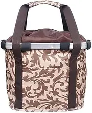 Removable Bicycle Handlebar Basket,Pet Cat Dog Carrier Bike Basket, Bike Front Hanging Handlebar Storage Saddle Bag-Brown