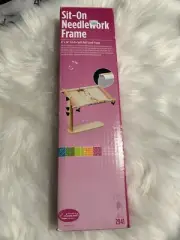 Frank A. Edmunds Sit-On Needlework Frame, 9" x 18" Split Rail Scroll Frame - NEW