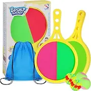 Ekubx Toss and Catch Ball Set - Suction Cup Ball and Catch Game Throwing and Sticky Balls for Family Beaches Yards Playgrounds
