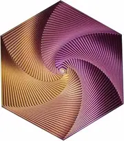 Hexagon Fidget 3D Printed Fidget Fractal Fidget Hexagon 3D-Printed Fractal Fidget Hexagon 3D Printed Hexagon Fidget Toy 3D Printed Colorful Fidget Toy Fractal Fidget Hexagon Purple Gold 127*146*10mm
