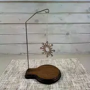 Tall Ornament Stand - Oak Wood