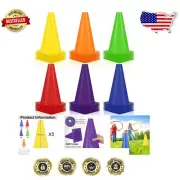 30 Pack of 9 Inch Agility Traffic Cones - Perfect for Sports Drills & Training