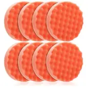 Fasmov 8 Pack 6" Buffing Polishing Pads Waffle Buffing Pads, Orange Microfiber B