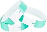 SOFPLATE 300Pcs Green Event Wristbands Waterproof Wristbands Bulk Paper Aquamarine Rectangle Identification Lightweight Custom Plastic Arm Hand Tape for Events Security Concert Bar Party Entrance