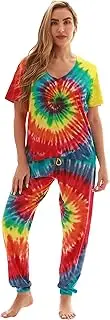 [Just Love] Pajama Jogger Pant Set Sleepwear Pjs - Buffalo Plaid and Tie Dye