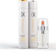 GK HAIR Moisturizing Shampoo and Conditioner Sets (300ml) with Leave-in Conditioner Spray (120ml) for Color Treated Hair Daily Use Cleansing Dry to Normal Sulfate Paraben-Free