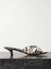 [Paris Texas] Paris Texas - Laila Snake-effect Leather Mules - Snake print - IT36 IT 36 Animal print