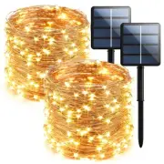 2-Pack 200 LED Solar String Lights for Outside,Solar Fairy Lights for Outside...