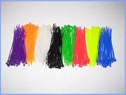 200pcs Cable tie zip lock 2.2 x 100mm ~ 4 in with 9 color