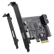 PCIE 19 Pin USB 3.0 Connector and 15 Pin SATA Power Connector 1X Black-TypeC+A