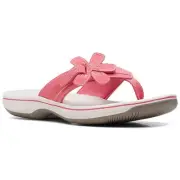 Cloudsteppers by Clarks Womens BrinKley Flora H Pink Thong Sandals BHFO 3367
