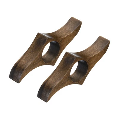 0.9" Thumb Book Page Holder, 2Pcs Style 2 Portable Book Page Holder, Brown