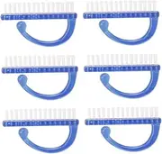 Baluue 6pcs Plastic Nail Art Brush Set Large Fingernail Dust Brush for Manicure Ideal for Personal or Professional Use