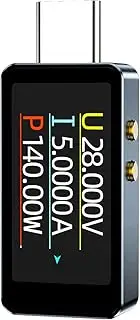 USB Current Meter, USB Load Tester LCD Display Volt Amp Meter, Current Voltage Tester Practical USB Tester Tool for Voltage Within 28V