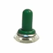TOGGLE SWITCH WATERPROOF GREEN RUBBER BOOT GUARD OR COVER WITH HEX NUT