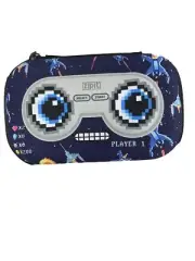 Zipit Pencil Storage Box Case Game Gamer Controller Zipper School Supplies Blue