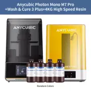 Anycubic Photon Mono M7 Pro LCD 3D Printer 170mm/h+Wash & Cure 3 Plus+4KG Resin