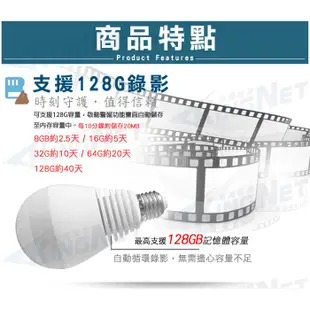 A無名-監視器 WIFI HD 1080P 偽裝 燈泡型 微型針孔 錄影拍照 簽約 蒐證器材 網路攝影機 含稅 開發票