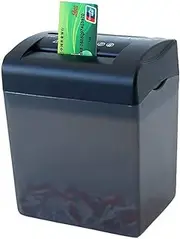 Paper Shredder - 4 Sheet Manual Strip Cut Shredder for Personal or Executive Use, High Capacity Bin, Extended Run Time, Black