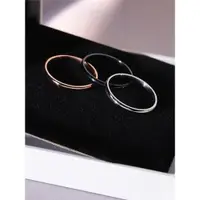 在飛比找ETMall東森購物網優惠-輕奢女韓版素圈ins情侶鈦鋼戒指