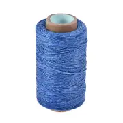Leather Sewing Thread 273Yards 150D/1mm Waxed Cord Stitching Flat Thread.(Blue)