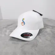 Streamstrong Golf Resort Hat Cap Mens L/XL White Fitted Lightweight Breatheable