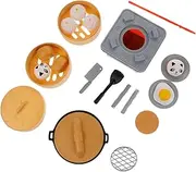 Kisangel 1 Set Realistic Kitchen Miniature Stove Utensils for Pretend Play Imagination Creativity Hands Skills