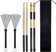 Drum Stick Set1 Pair 5A Classic Maple Wood Drum Sticks And 1 Pair Retractable