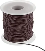 uxcell Elastic String for Bracelet 164 Ft/50 Meter Length 1.2 mm Dia, 1 Roll Sturdy Stretchy String Cord for Jewelry Making Necklace Beading Craft DIY, Brown