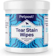 | Tear Stain Remover Wipes - Presoaked Cotton Pads - Best Natural Eye Crust Trea