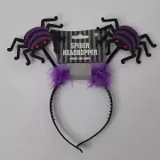 Black & Purple SPIDER HEADBOPPER Headband Halloween Costume Accessory NEW Amscan