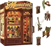 CUTEBEE Book Nook Kit - DIY Miniature House Kit for Bookshelf Decor, Book Nook Kits for Adults, 3D Wooden Puzzle Dollhouse for Family, Friends (Memories Music Bookshop)