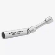 Hazet 4766-3 Spark Plug Wrench, Hinged Design, 14 mm