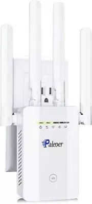 WiFi Extender Signal Booster Faster Access Point with Ethernet Port -White