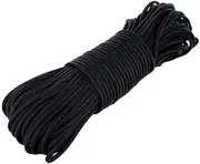 PARACORD PLANET – 850 Black Paracord – 100 Feet. Tensile Strength at 850 Pounds - Stronger Than 550 and 750 Paracord -Mold, Mildew, Rot and UV Resistant - Made in The USA