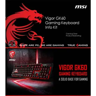 微星電競 MSI VIGOR GK60 Cherry MX機械青軸鍵盤