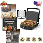 1400W Non-Stick Panini Grill Maker with Browning Control for Perfect Sandwiches
