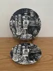 Royal Wessex Dinner And Salad Plates Potions Skulls Cauldron Goth NEW
