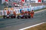 Marc Gene Minardi and Olivier Panis Prost right failed to start Sp- Old Photo