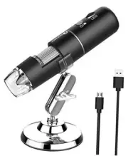 Wireless Digital Microscope Handheld USB HD Inspection Camera 50x-1000x Black